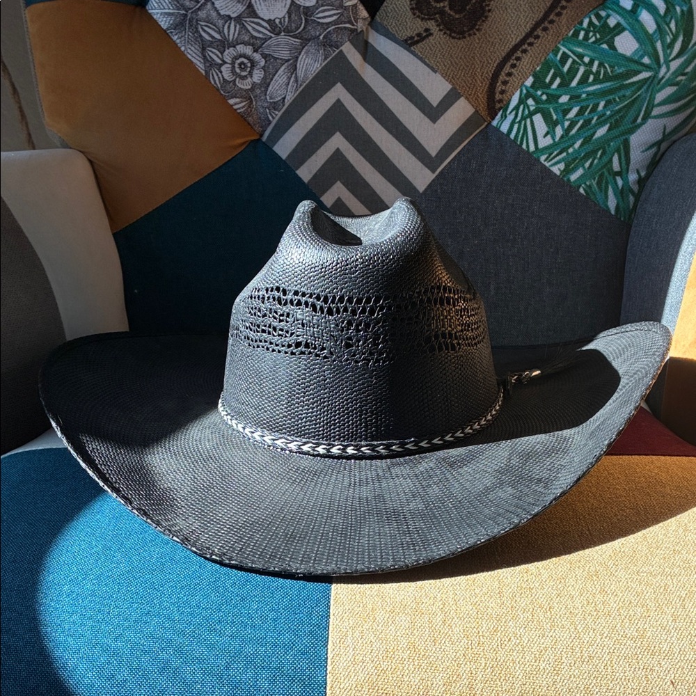 Men's Cavender’s Black Bangora With Horsehair Band Straw Cowboy Hat